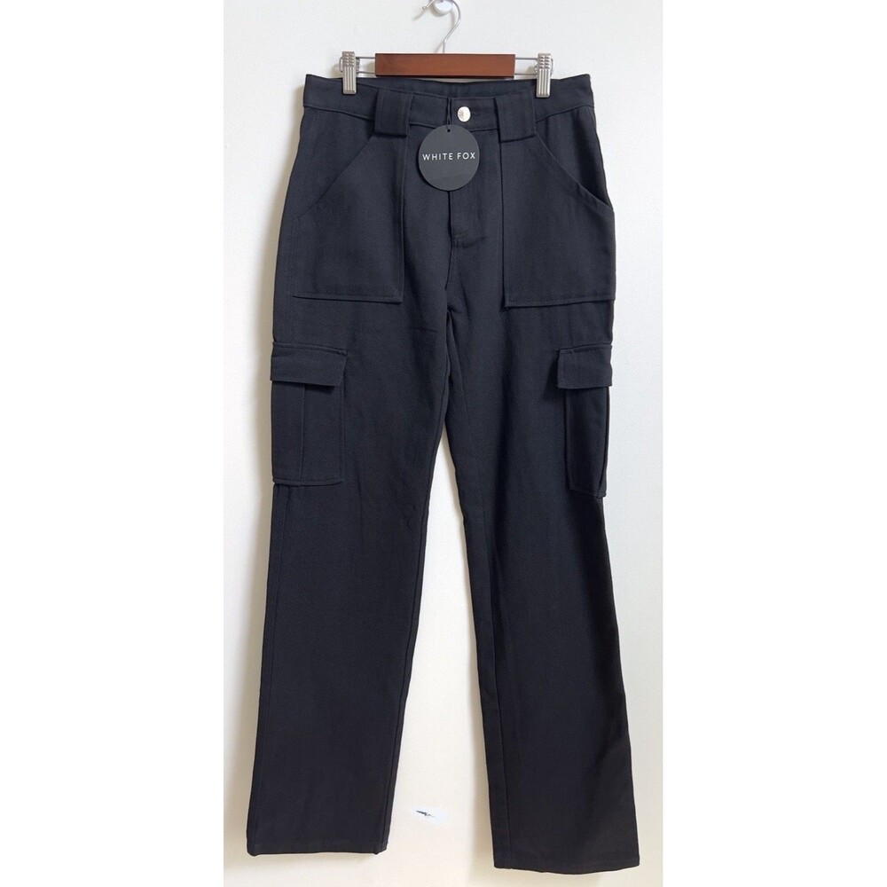 NWT White Fox Someone To You Cargo Pants Heavy Denim Black Jeans